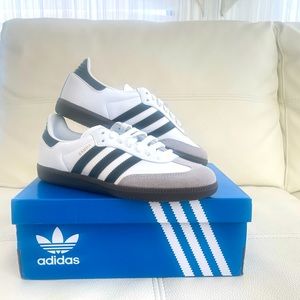 NEW Adidas Samba OG B75806 Size Women 7 / Men 6- White Black Retro Shoes Sneaker
